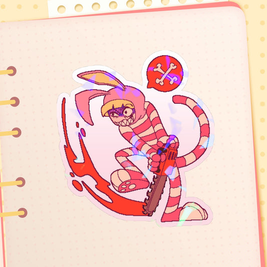 Popee Chainsaw Sticker