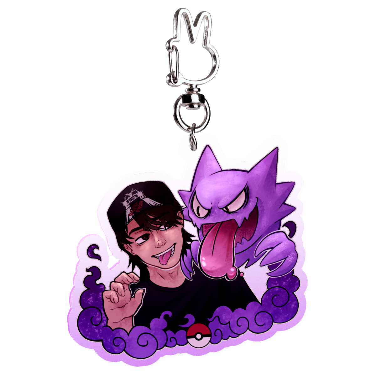 Double Sided Habit Pokemon Keychain