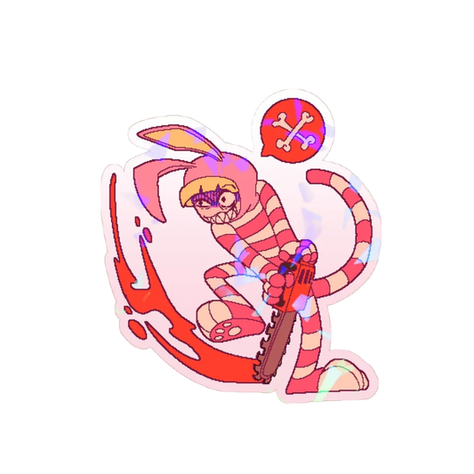 Popee Chainsaw Sticker