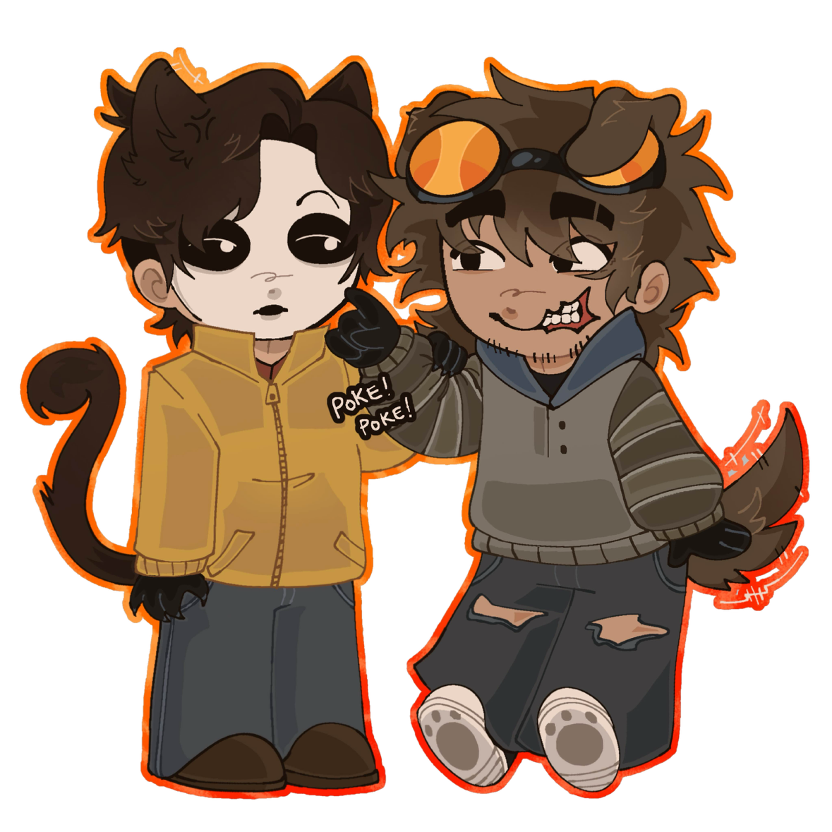 Masky and Ticci Toby Sticker (Pre-Order)