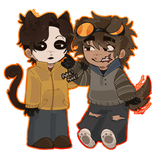 Masky and Ticci Toby Sticker (Pre-Order)