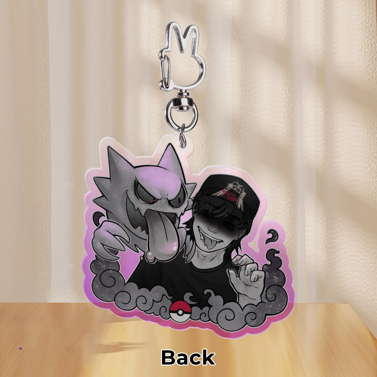 Double Sided Habit Pokemon Keychain