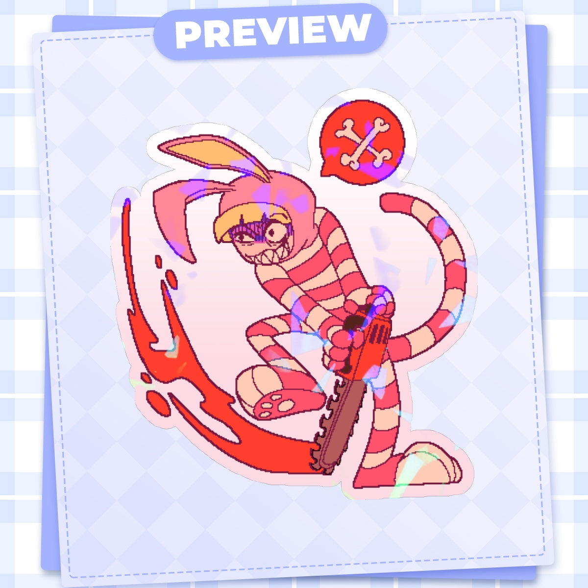 Popee Chainsaw Sticker